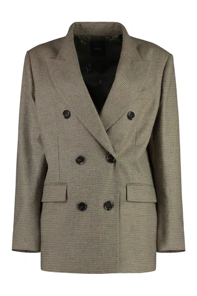 Pinko Tenaglia Double-breasted Wool Blazer