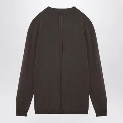 Rick Owens Powder Grey Cotton Crew-neck Sweater Men