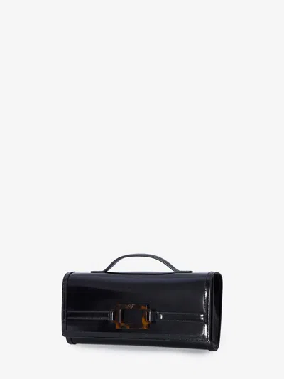 Roger Vivier Brushed Leather Belle Vivier Clutch Bag