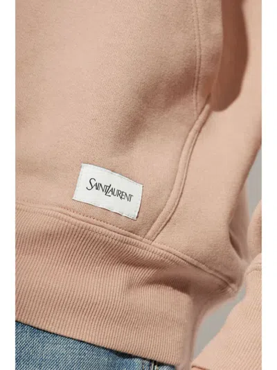 Saint Laurent Oversized Hoodie With Kangaroo Pocket And Ribbed Finish