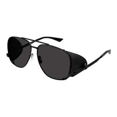 Saint Laurent Stylish Leather Spoiler Sunglasses For Men