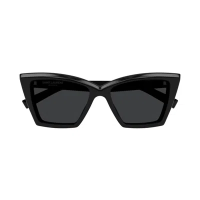 Saint Laurent Dark Grey Cat Eye Ladies Sunglasses Sl 657 001 54