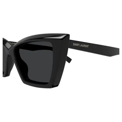 Saint Laurent Dark Grey Cat Eye Ladies Sunglasses Sl 657 001 54