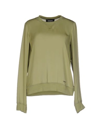 Shop Dsquared2 T-shirts In Military Green