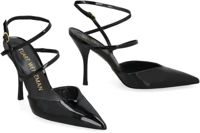 Stuart Weitzman 100mm Strapeze Patent Leather Pumps