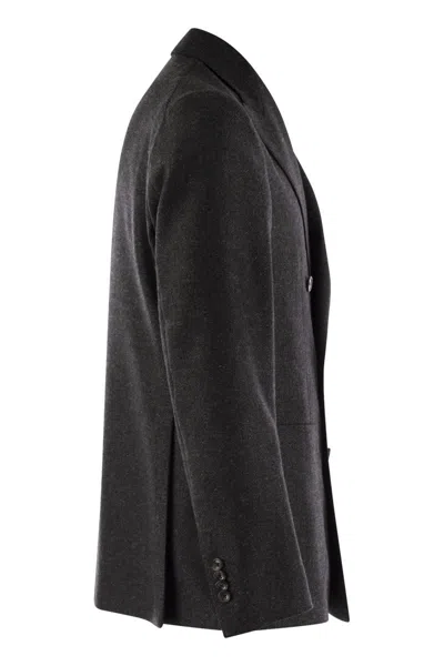Tagliatore Blue Double-breasted Jacket With Patch Pockets
