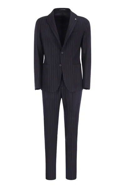 Tagliatore Blue Virgin Wool Tuxedo Suit