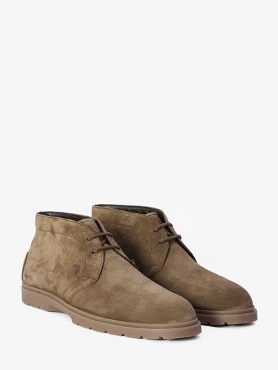 Tod's Lace-up Suede Ankle Boots