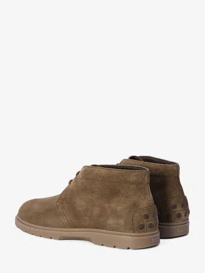 Tod's Lace-up Suede Ankle Boots