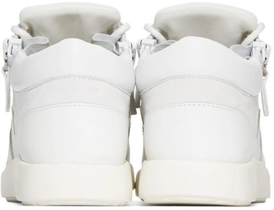 Shop Giuseppe Zanotti White Leather Sneakers