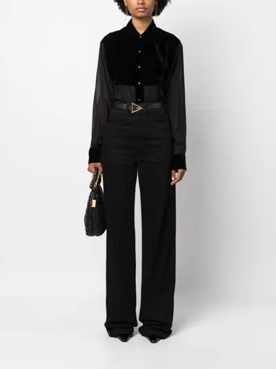 Tom Ford Shirt Silk Georgette Curved Hem