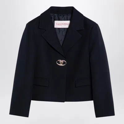 Valentino Vlogo Single-breasted Wool Blazer
