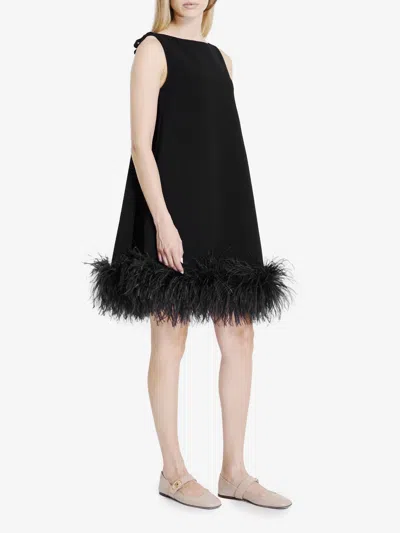 Valentino Black Sleeveless Crewneck Mini Dress