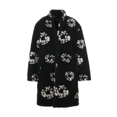 Saint Mxxxxxx Saint Tears Faux Fur Coat In Black