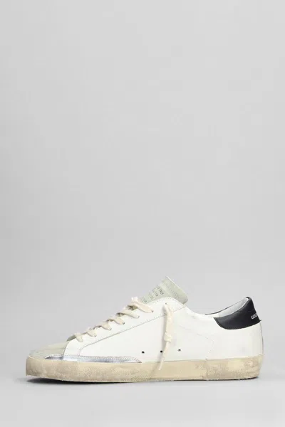 Golden Goose White Leather Lace-up Sneakers In White