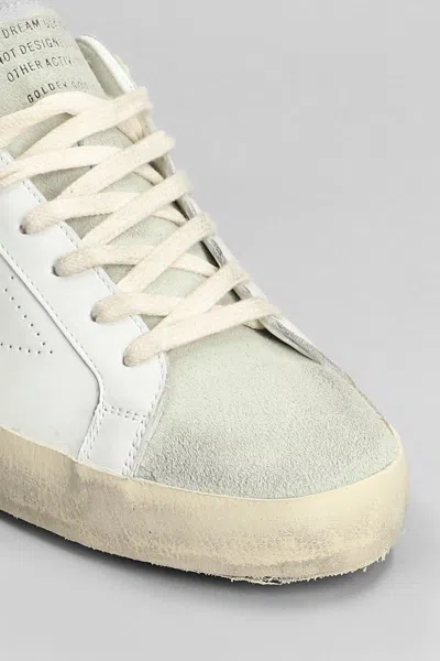 Golden Goose White Leather Lace-up Sneakers In White