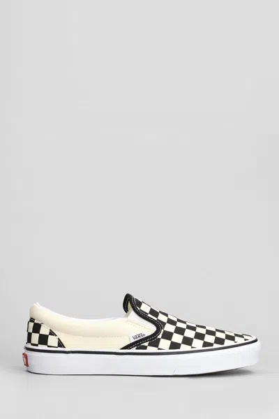Vans Unisex Classic Slip On Checkerboard Shoes In Black Off White In Multi
