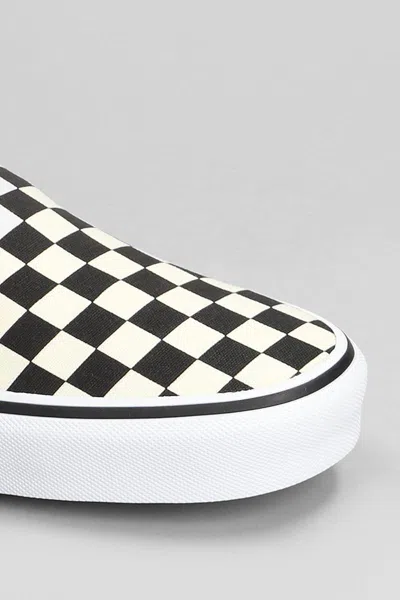 Vans Unisex Classic Slip On Checkerboard Shoes In Black Off White In Multi