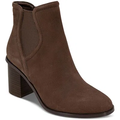 Splendid Maisie Womens Leather Pull On Ankle Boots In Gold