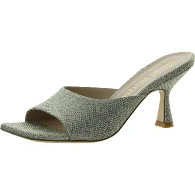 Stuart Weitzman Womens Metallic Square Toe Mules In Multi