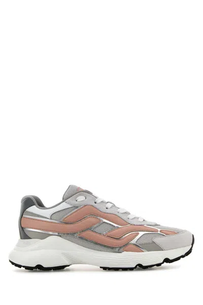 Tod's Leather And Mesh Sneakers With Contrast Detailing In Multicoloured