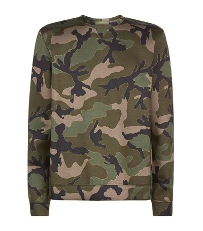 Valentino Camouflage Print Neoprene Sweatshirt