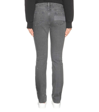 Shop Givenchy Distressed Jeans In Grey