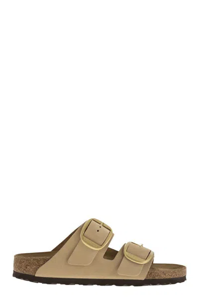 Birkenstock Beige Narrow Arizona Big Buckle Sandals In Beige