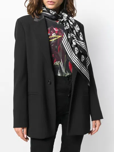 Alexander Mcqueen Alexander Mc Queen Biker Skull Silk Scarf