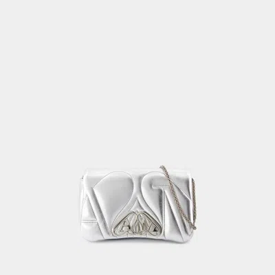 Alexander Mcqueen The Seal Mini Metallic Leather Crossbody Bag