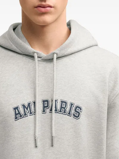 Shop Ami Alexandre Mattiussi Ami Paris Logo Cotton Hoodie