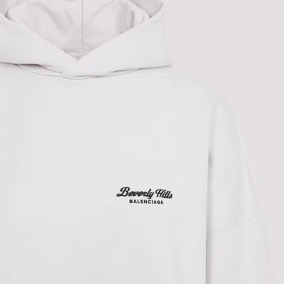 Balenciaga Off White Cotton Large Fit Hoodie