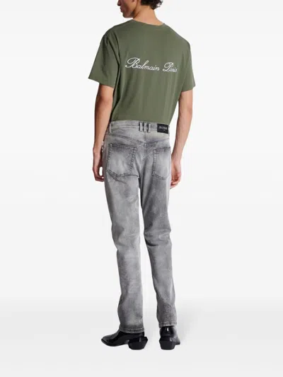Balmain Grey Denim Regular-fit Jeans