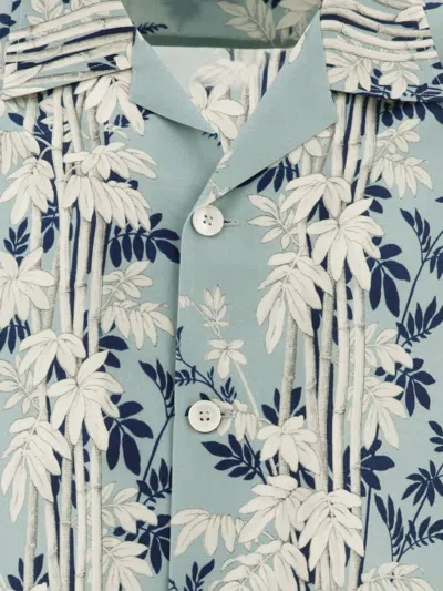 Bode Bamboo Forest Shirts Light Blue