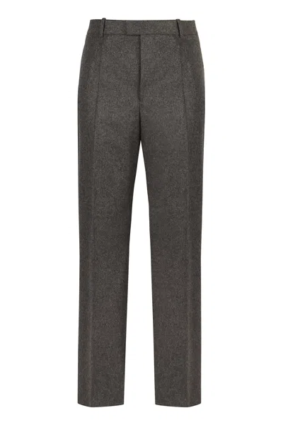 Bottega Veneta Men's Wool Trousers In Gray