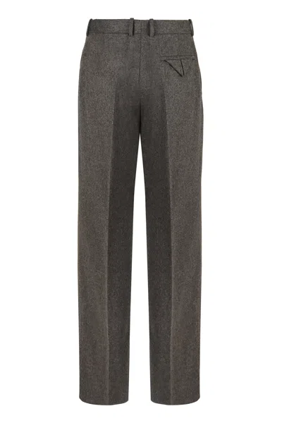 Bottega Veneta Men's Wool Trousers In Gray