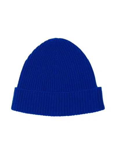 Burberry Electric Blue Cashmere Beanie Hat