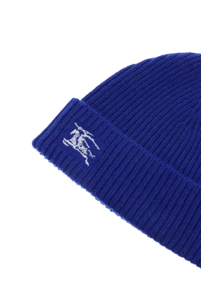 Burberry Electric Blue Cashmere Beanie Hat