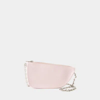 Burberry Mini Pink Leather Micro Shield Shoulder Handbag