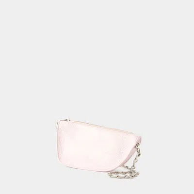 Burberry Mini Pink Leather Micro Shield Shoulder Handbag