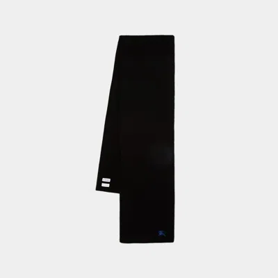 Burberry Logo Embroidered Knitted Scarf