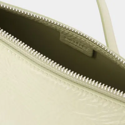 Burberry Patent Leather Shield Sling Shoulder Bag With Silver-tone Ch