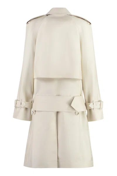Burberry Medium Silk Blend Trench Coat