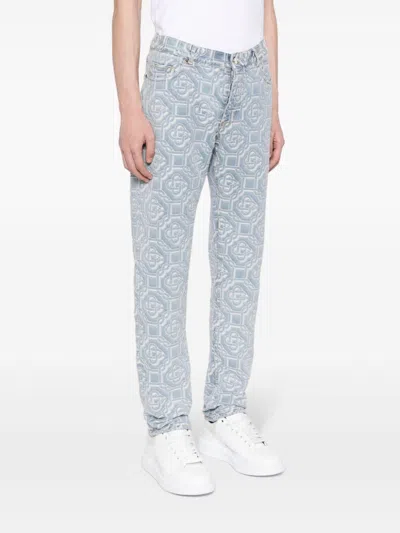Casablanca Monogram-print Straight-leg Jeans
