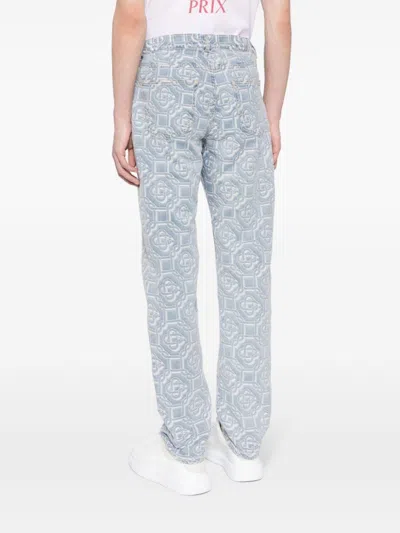 Casablanca Monogram-print Straight-leg Jeans
