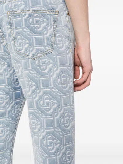 Casablanca Monogram-print Straight-leg Jeans