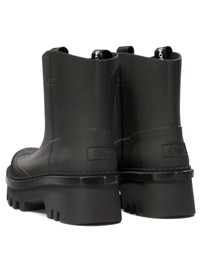 Chloé Rubber Solid Color Ankle Boots With Heel 6cm