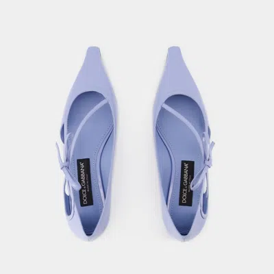 Dolce & Gabbana Mun Polished Leather Ballet Flats