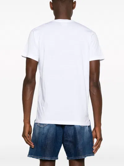 Dsquared2 Solid Color Cigarette Fit Crew-neck T-shirt With Printed Log