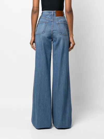 Etro Washed Wide Leg Denim Jeans